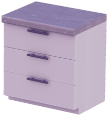 File:White Triple-Drawer Counter with Gray Marble Top.png