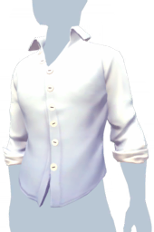 Loose White Button-Up Shirt m.png