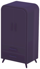 Rounded Black Wardrobe.png
