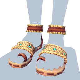 File:Brown Woven Sandals m.png
