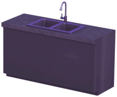 Black Double-Basin Sink with Black Marble Top.png
