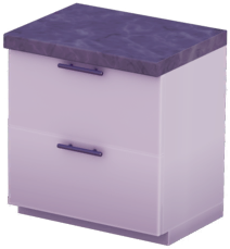 White Double-Drawer Counter with Black Marble Top.png