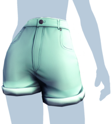 Blue High-Waisted Jean Shorts.png