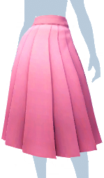 Long Pink Pleated Skirt.png