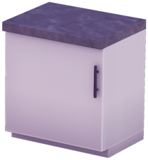 File:White Single-Door Counter (Right Handle) with Black Marble Top.png