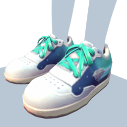Turquoise Flatbottom Sneakers.png