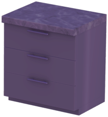 Black Triple-Drawer Counter with Black Marble Top.png