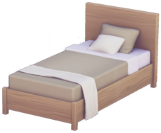 File:Beige Single Bed.png