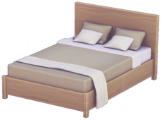 File:Beige Double Bed.png