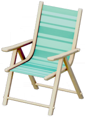 File:Green Striped Beach Chair.png