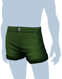 File:Green Rolled-Cuff Jean Shorts m.png