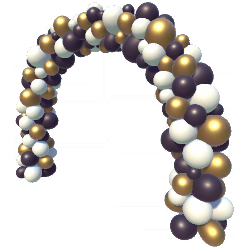 White, Yellow and Black Balloon Arch.png