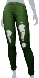 File:Green Rolled-Cuff Skinny Jeans.png