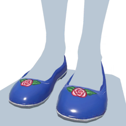Blue Rose-Embroidered Ballerina Flats m.png