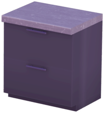 File:Black Double-Drawer Counter with Gray Marble Top.png