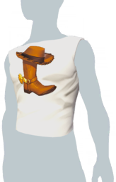 White "There's a Boot on my Shirt" Tank Top m.png