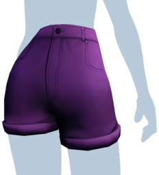 Purple High-Waisted Jean Shorts.png