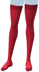 Søndag I Illustrer Red Thigh-High Socks - Dreamlight Valley Wiki