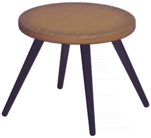 File:Round Wooden Side Table.png