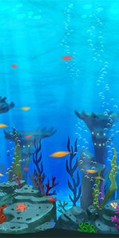 Blue Underwater Landscape Wallpaper.png