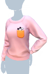 Pink Peeking Mickey Mouse Pocket Sweater.png