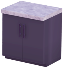 File:Black Double-Door Counter with White Marble Top.png