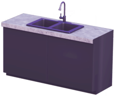 Black Double-Basin Sink with White Marble Top.png