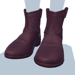 File:Dark Brown Cowboy Boots m.png
