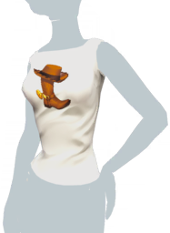 White "There's a Boot on my Shirt" Tank Top.png