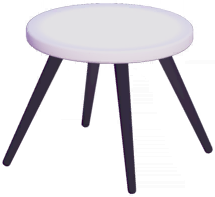 File:Round White Side Table.png