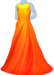 File:Golden Orange Sweetheart Strapless Gown m.png