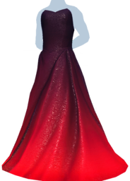 Black and Red Sweetheart Strapless Gown m.png