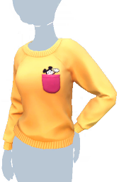Yellow Peeking Mickey Mouse Pocket Sweater.png