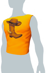 Orange "There's a Boot on my Shirt" Tank Top m.png