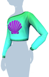 Green Off-the-Shoulder Shell Crop Top.png