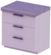 White Triple-Drawer Counter with Gray Marble Top.png
