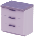 White Triple-Drawer Counter with Gray Marble Top.png