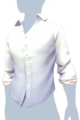 Loose White Button-Up Shirt m.png