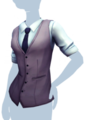 Elegant Gray Vest with Tie Clip.png