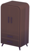 Rounded Dark Wood Wardrobe.png