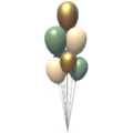 Green, Yellow and White Balloon Cluster.png