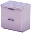White Double-Drawer Counter with White Marble Top.png