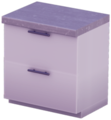 White Double-Drawer Counter with Gray Marble Top.png