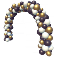 White, Yellow and Black Balloon Arch.png