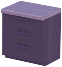 Black Triple-Drawer Counter with Gray Marble Top.png
