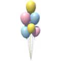 Blue, Yellow and Pink Balloon Cluster.png