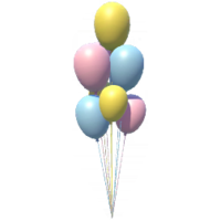 Blue, Yellow and Pink Balloon Cluster.png