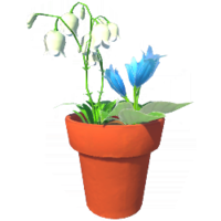 Falling Penstemon and Bell Flower Pot.png