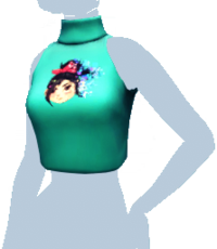 Green "What's the Glitch" Crop Top.png