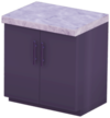 Black Double-Door Counter with White Marble Top.png